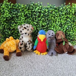 Five Wildlife Beanie Babies | Ty